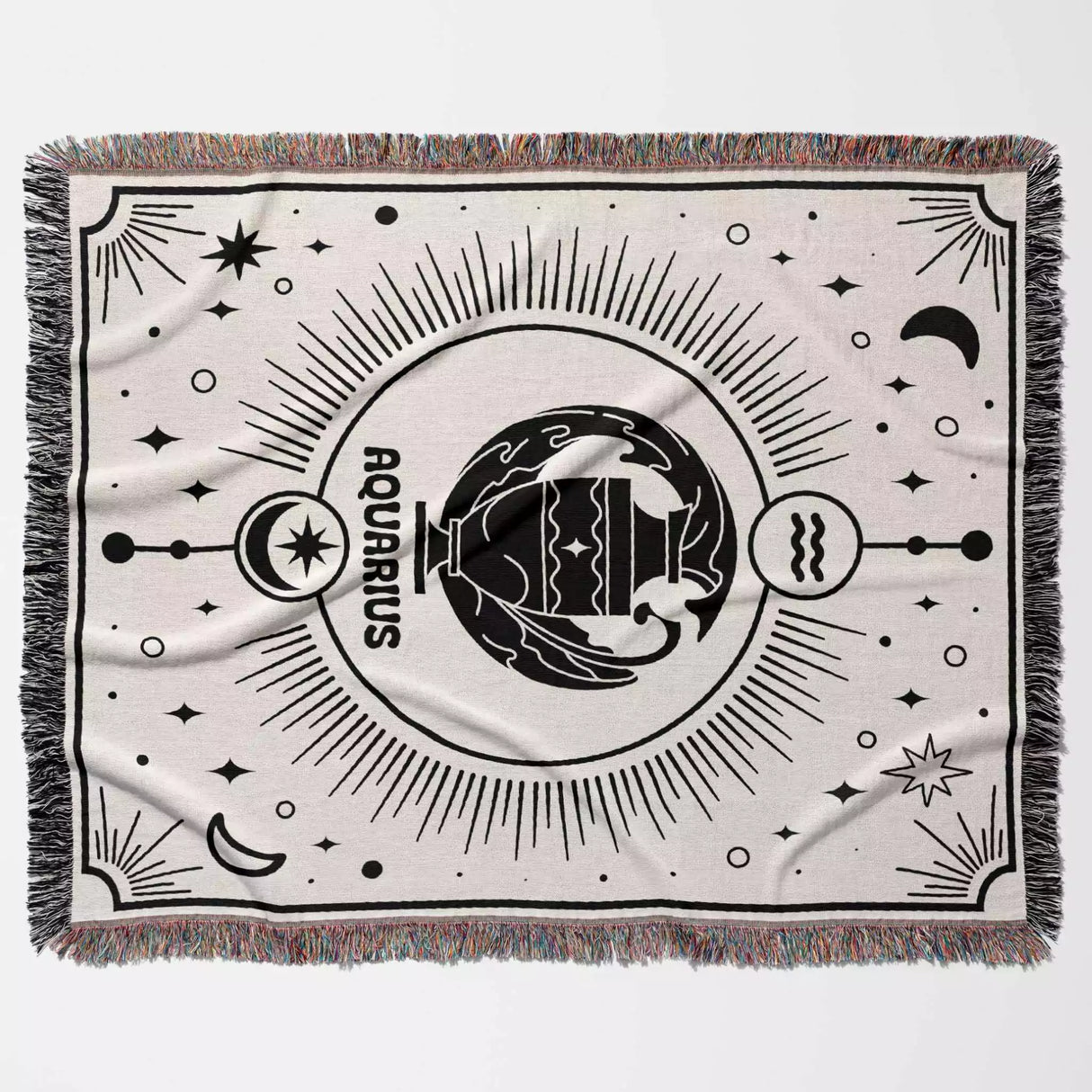 Aquarius Zodiac Blanket, Unique Birthday Gift Idea for Women and Men - DesignerOllie.com