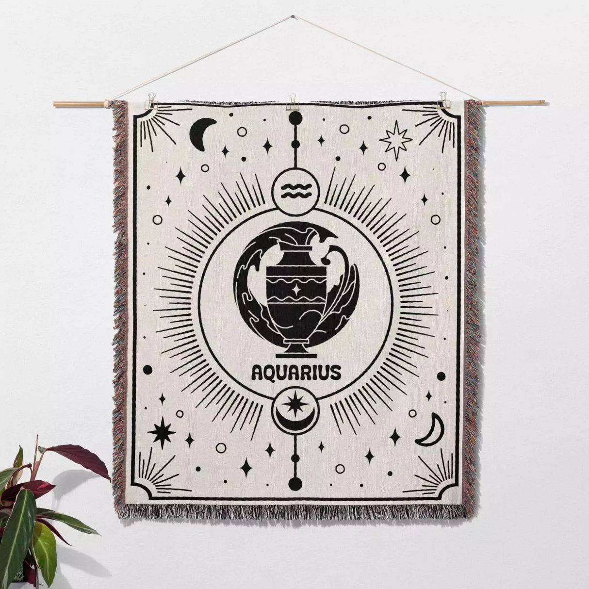 Aquarius Zodiac Blanket, Unique Birthday Gift Idea for Women and Men - DesignerOllie.com