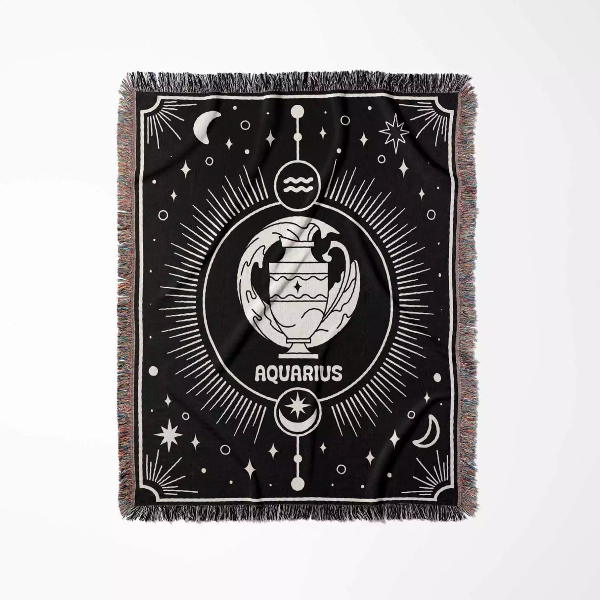 Aquarius Zodiac Blanket, Unique Birthday Present for Wife and Husband - DesignerOllie.com