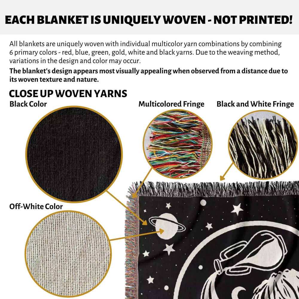 Zodiac Sign Blanket, Unique Zodiac Gift, Star Sign & Astrology Blankets - DesignerOllie.com