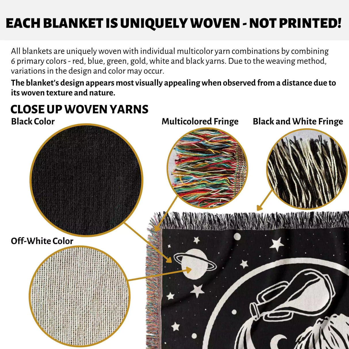 Zodiac Sign Blanket, Unique Zodiac Gift, Star Sign & Astrology Blankets - DesignerOllie.com
