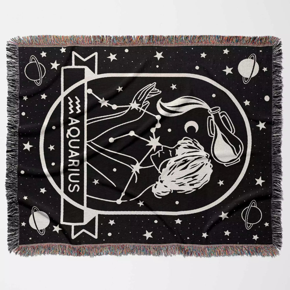 Zodiac Sign Blanket, Unique Zodiac Gift, Star Sign & Astrology Blankets - DesignerOllie.com