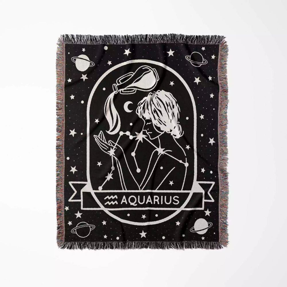 Zodiac Sign Blanket, Unique Zodiac Gift, Star Sign & Astrology Blankets - DesignerOllie.com