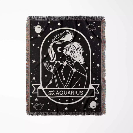 Zodiac Sign Blanket, Unique Zodiac Gift, Star Sign & Astrology Blankets - DesignerOllie.com