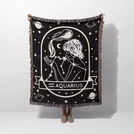 Zodiac Sign Blanket, Unique Zodiac Gift, Star Sign & Astrology Blankets - DesignerOllie.com