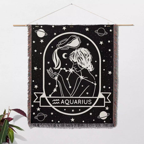 Zodiac Sign Blanket, Unique Zodiac Gift, Star Sign & Astrology Blankets - DesignerOllie.com