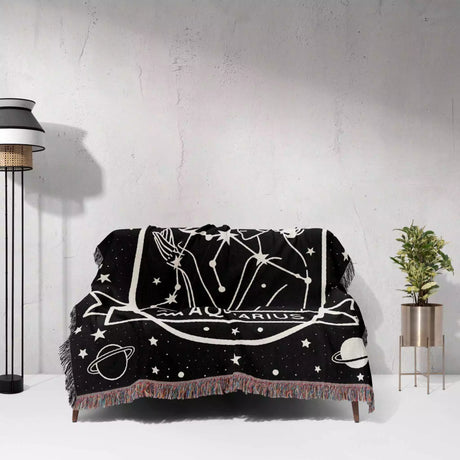 Zodiac Sign Blanket, Unique Zodiac Gift, Star Sign & Astrology Blankets - DesignerOllie.com
