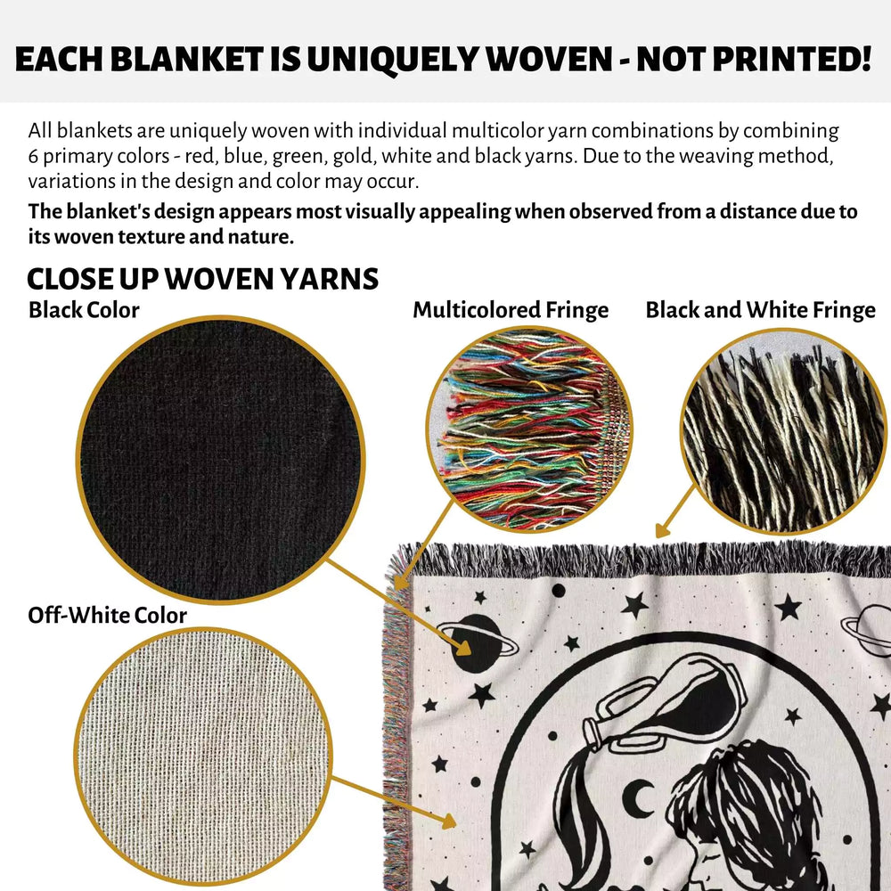 Zodiac Sign Blanket - Astrology Woven Throw Tapestry Blanket Collection - DesignerOllie.com