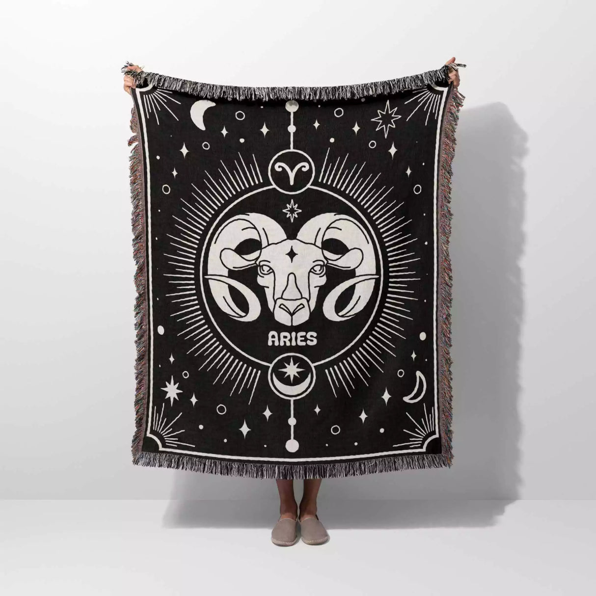 Aries Zodiac Blanket, Unique Birthday Present for Wife and Husband - DesignerOllie.com