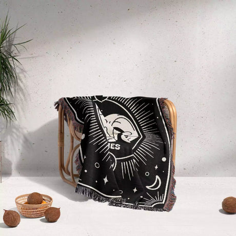 Aries Zodiac Blanket, Unique Birthday Present for Wife and Husband - DesignerOllie.com