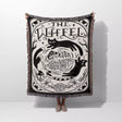 Black Cat Tarot Card The Wheel Black and White Woven Throw Blanket and Tapestry - DesignerOllie.com