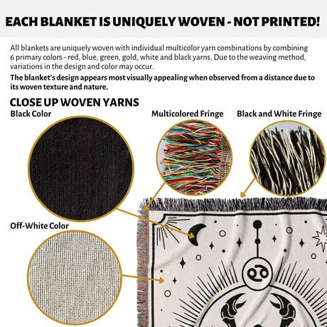 Cancer Zodiac Blanket, Unique Birthday Gift Idea for Women and Men - DesignerOllie.com