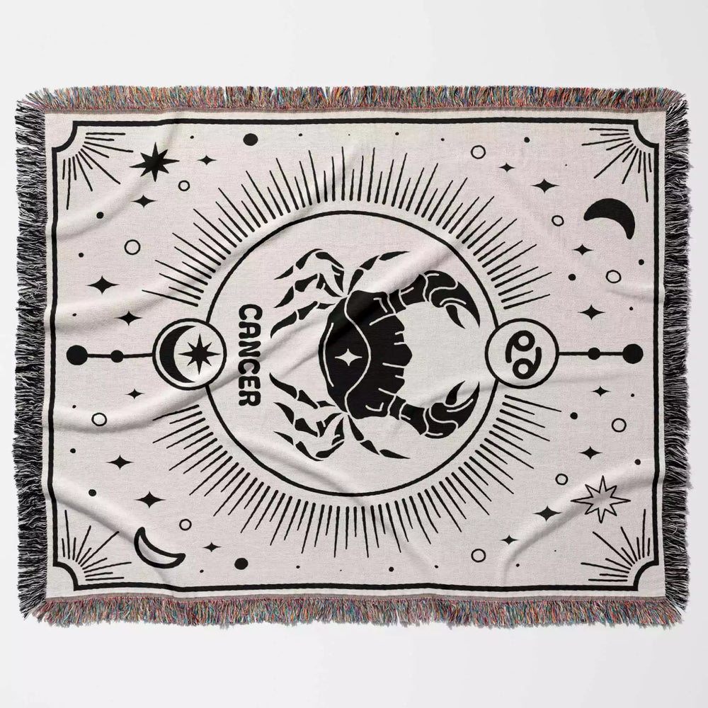 Cancer Zodiac Blanket, Unique Birthday Gift Idea for Women and Men - DesignerOllie.com