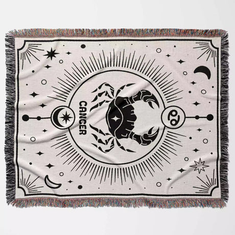 Cancer Zodiac Blanket, Unique Birthday Gift Idea for Women and Men - DesignerOllie.com