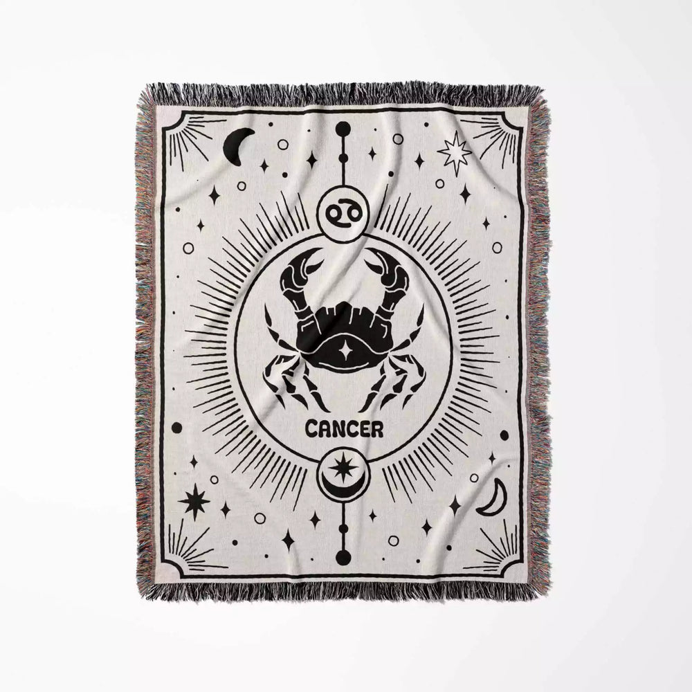 Cancer Zodiac Blanket, Unique Birthday Gift Idea for Women and Men - DesignerOllie.com