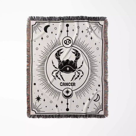 Cancer Zodiac Blanket, Unique Birthday Gift Idea for Women and Men - DesignerOllie.com