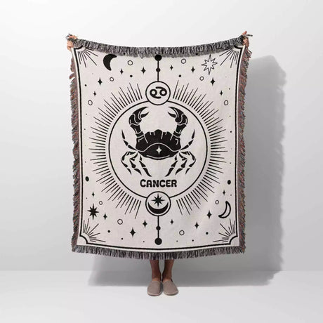 Cancer Zodiac Blanket, Unique Birthday Gift Idea for Women and Men - DesignerOllie.com