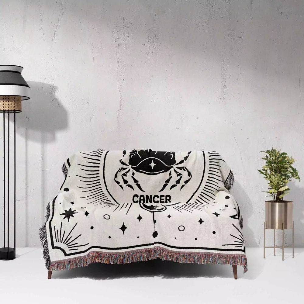 Cancer Zodiac Blanket, Unique Birthday Gift Idea for Women and Men - DesignerOllie.com