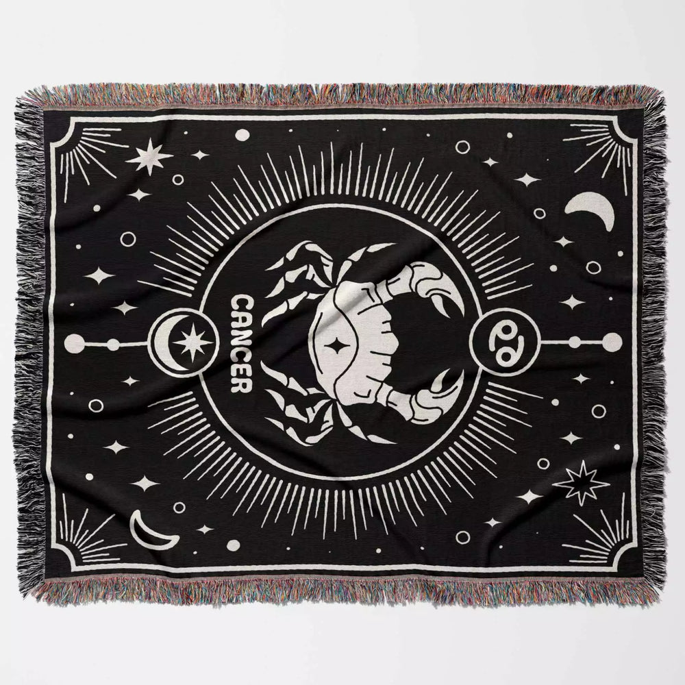 Cancer Zodiac Blanket, Unique Birthday Present for Wife and Husband - DesignerOllie.com