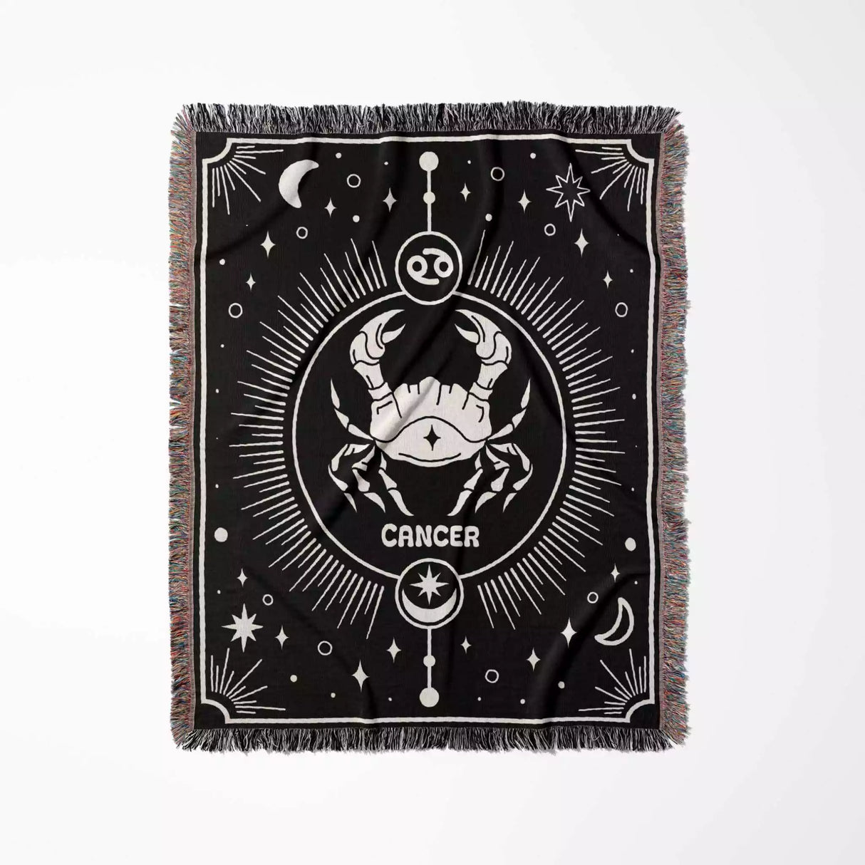 Cancer Zodiac Blanket, Unique Birthday Present for Wife and Husband - DesignerOllie.com