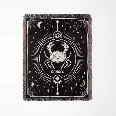 Cancer Zodiac Blanket, Unique Birthday Present for Wife and Husband - DesignerOllie.com