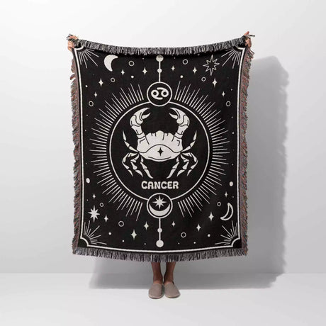 Cancer Zodiac Blanket, Unique Birthday Present for Wife and Husband - DesignerOllie.com