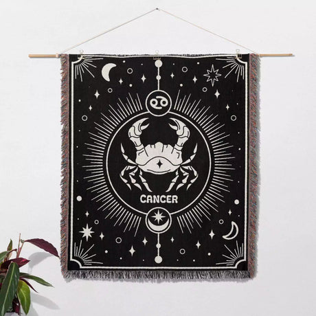 Cancer Zodiac Blanket, Unique Birthday Present for Wife and Husband - DesignerOllie.com