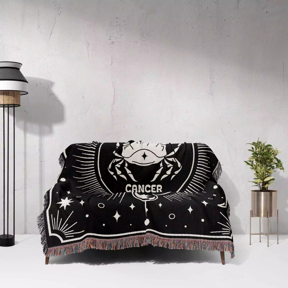 Cancer Zodiac Blanket, Unique Birthday Present for Wife and Husband - DesignerOllie.com