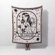 Cancer Zodiac Sign Astrology Woman Woven Throw Blanket and Tapestry Blanket - DesignerOllie.com