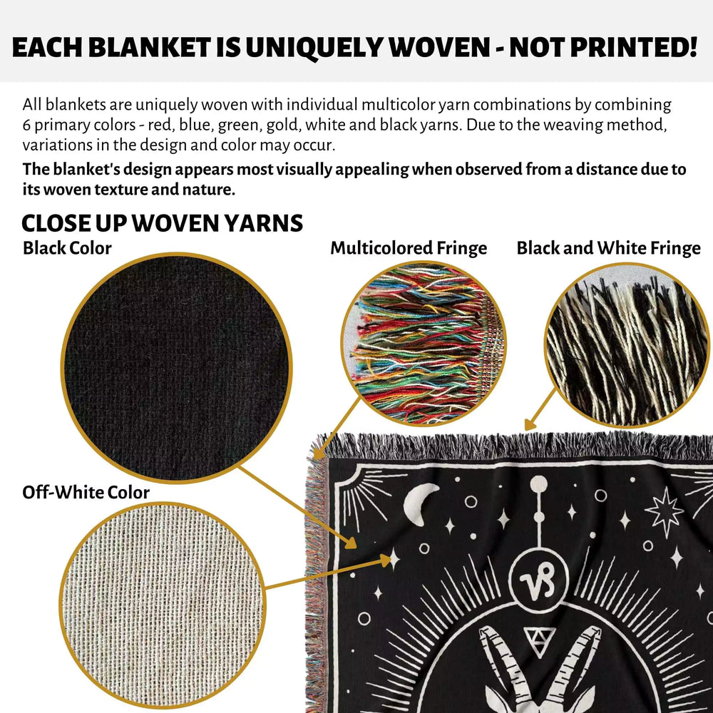 Capricorn Zodiac Blanket, Unique Birthday Present for Wife and Husband - DesignerOllie.com