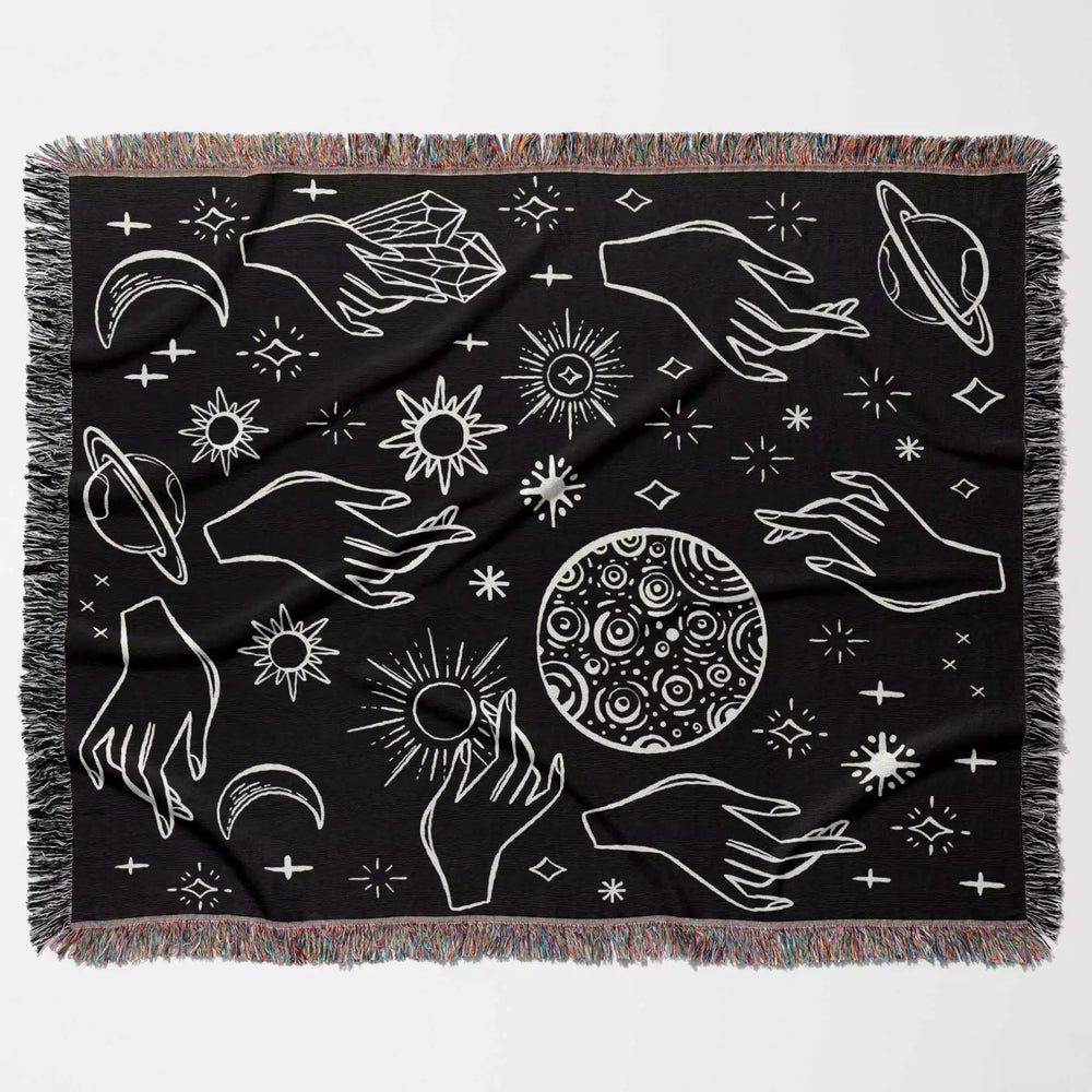 Celestial Hands Woven Throw Blanket - DesignerOllie.com