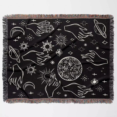 Celestial Hands Woven Throw Blanket - DesignerOllie.com
