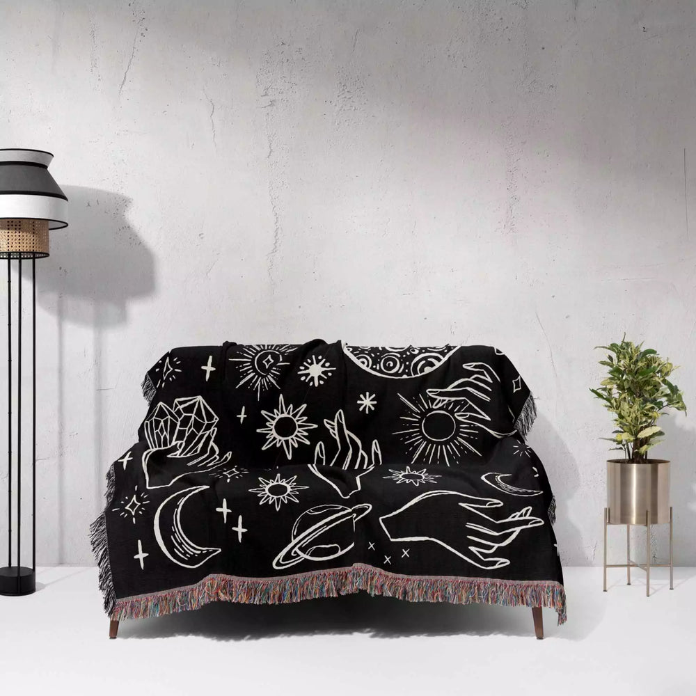 Celestial Hands Woven Throw Blanket - DesignerOllie.com