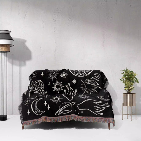 Celestial Hands Woven Throw Blanket - DesignerOllie.com