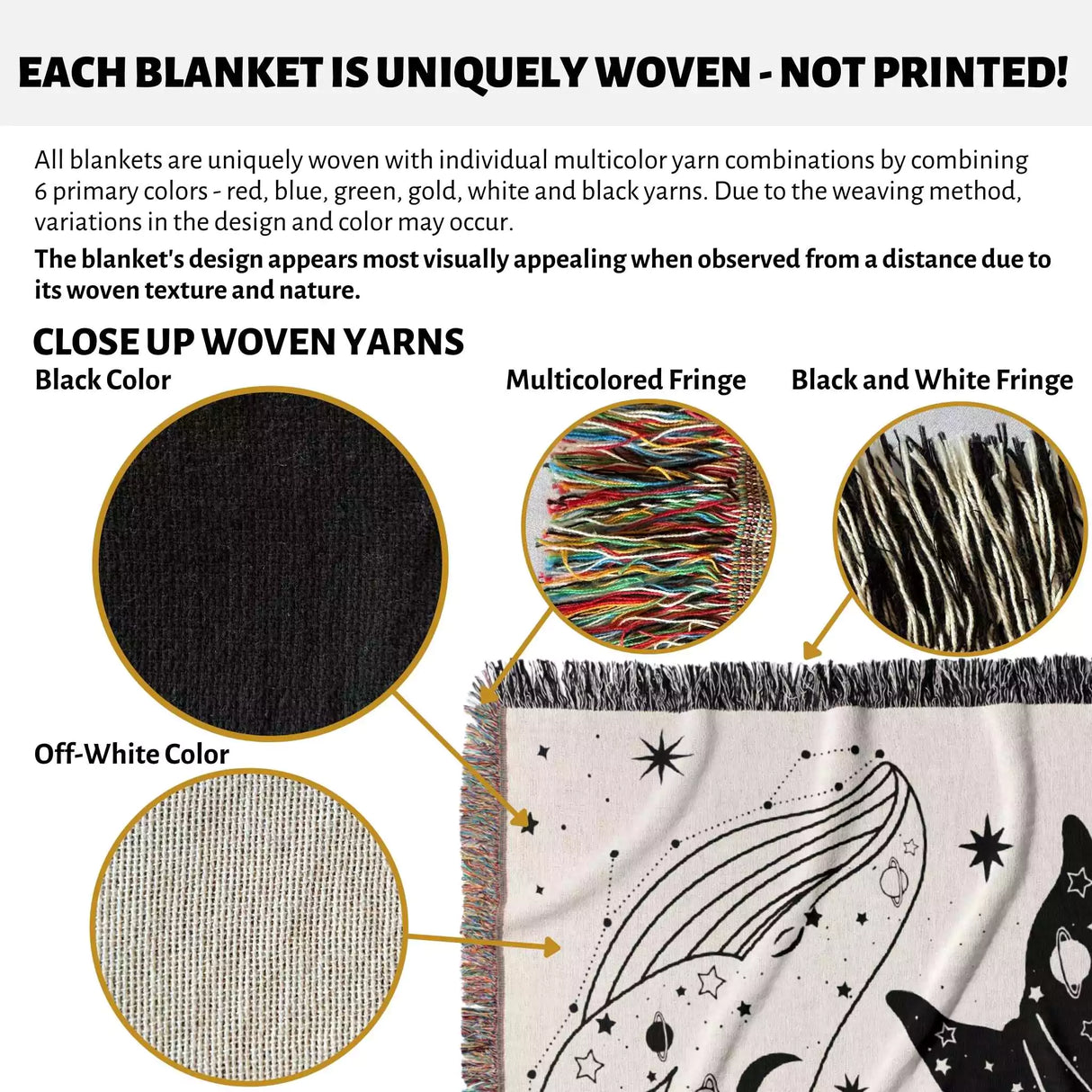 Celestial Whales Woven Throw Blanket - DesignerOllie.com