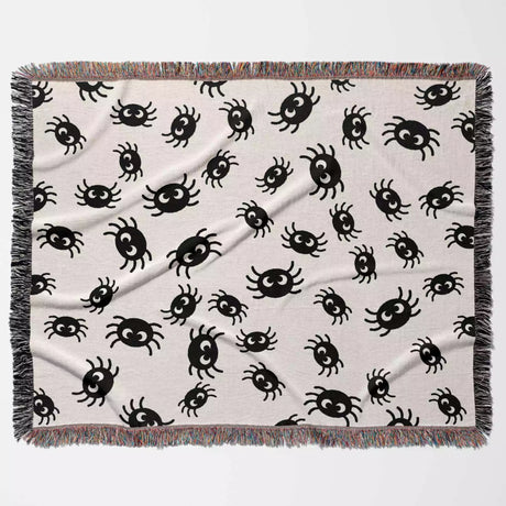 Cute Halloween Blanket with Spiders for Kids Room - DesignerOllie.com