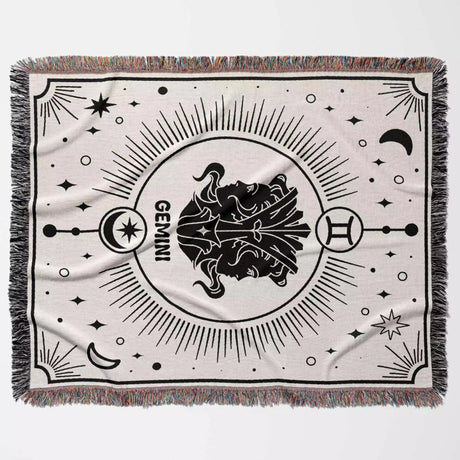 Gemini Zodiac Blanket, Unique Birthday Gift Idea for Women and Men - DesignerOllie.com