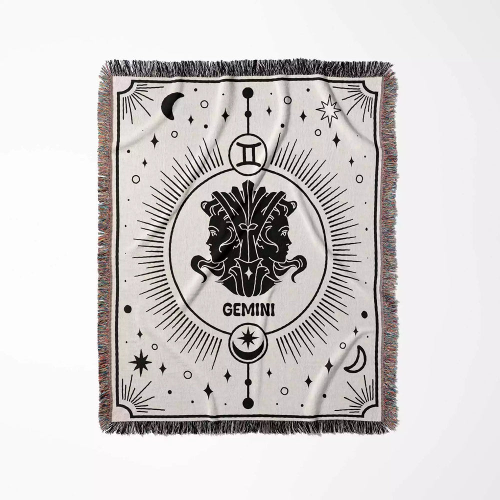 Gemini Zodiac Blanket, Unique Birthday Gift Idea for Women and Men - DesignerOllie.com