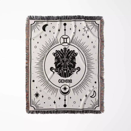 Gemini Zodiac Blanket, Unique Birthday Gift Idea for Women and Men - DesignerOllie.com