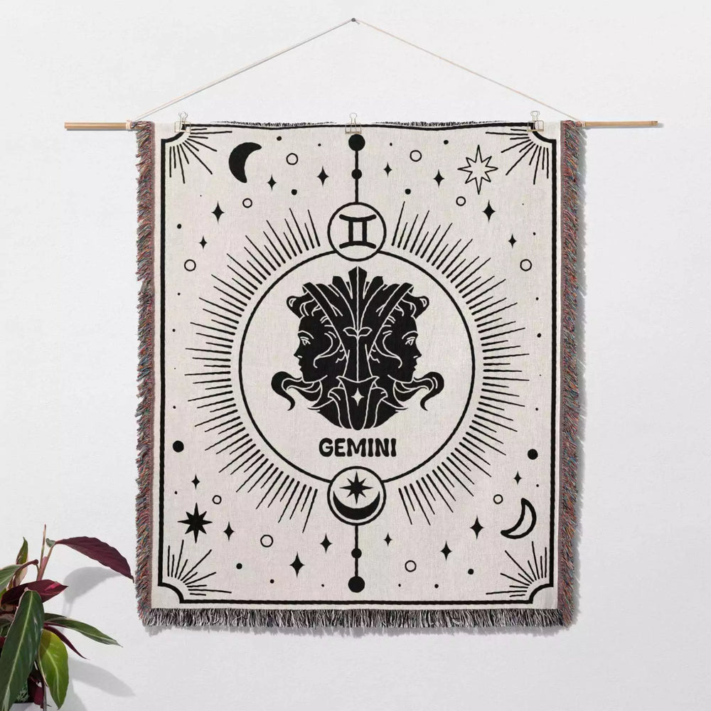 Gemini Zodiac Blanket, Unique Birthday Gift Idea for Women and Men - DesignerOllie.com