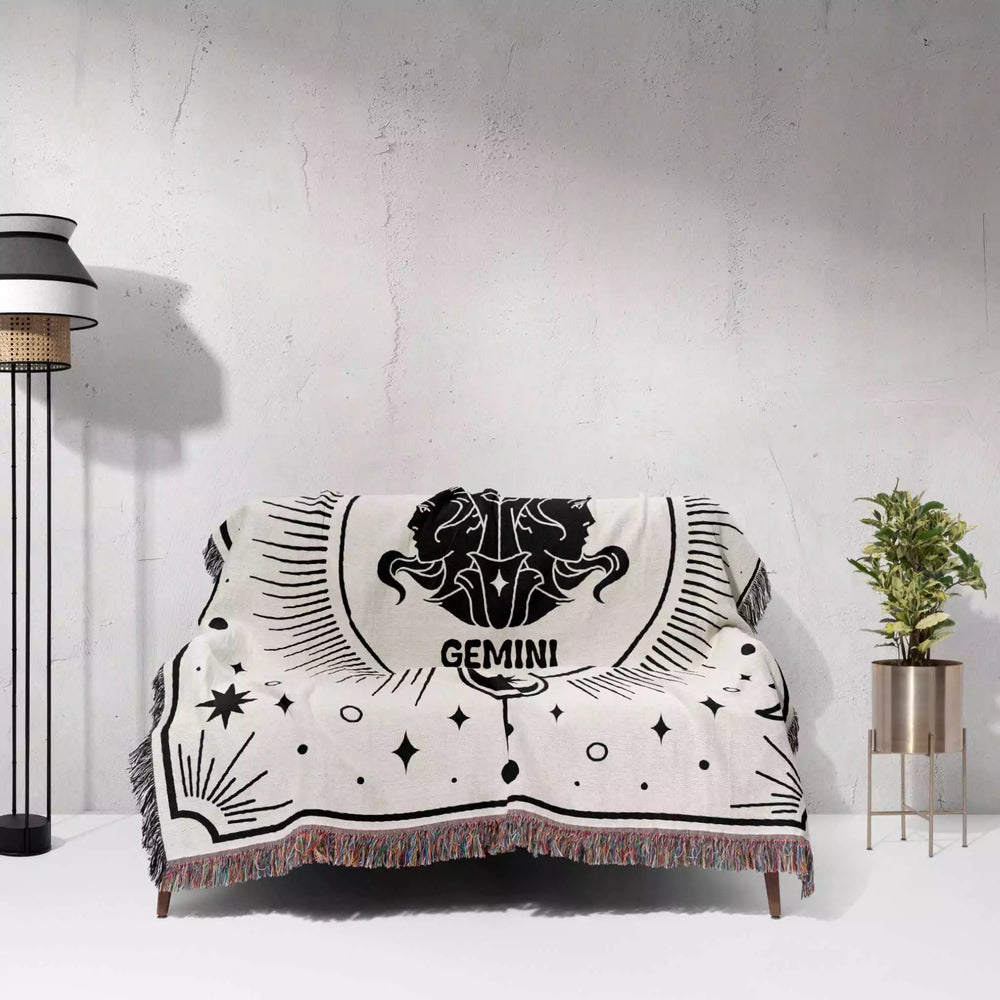 Gemini Zodiac Blanket, Unique Birthday Gift Idea for Women and Men - DesignerOllie.com