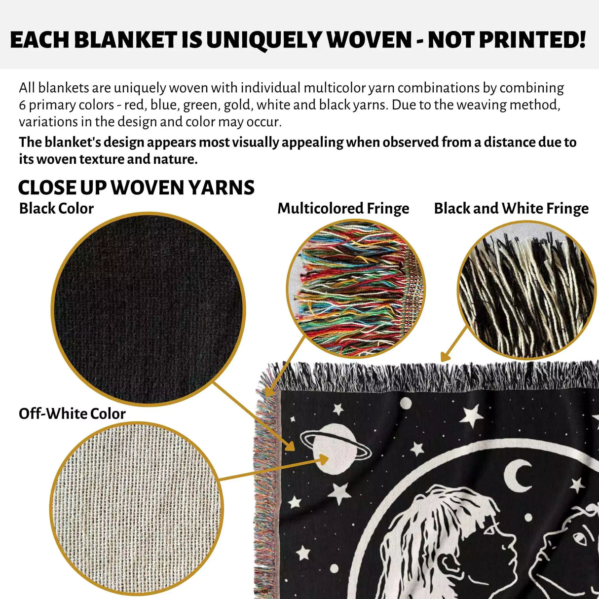 Gemini Zodiac Sign Astrology Woman Woven Throw Blanket Tapestry - DesignerOllie.com