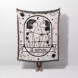 Gemini Zodiac Sign Astrology Woman Woven Throw Blanket and Tapestry Blanket - DesignerOllie.com