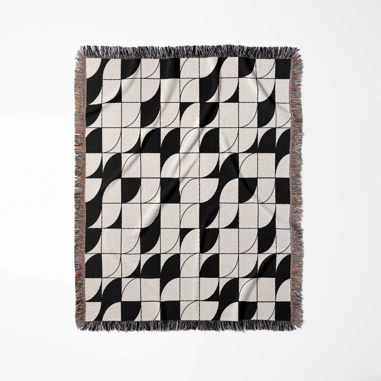 Geometric Print Woven Throw Blanket - DesignerOllie.com