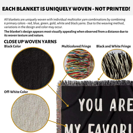 Gift for Dad for Father’s Day, Birthday, Christmas Gift Idea, Customized Woven Throw Blanket - DesignerOllie.com