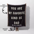 Gift for Dad for Father’s Day, Birthday, Christmas Gift Idea, Customized Woven Throw Blanket - DesignerOllie.com
