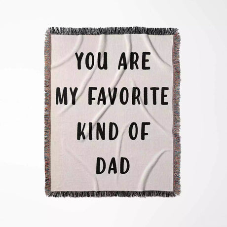 Gift for Dad for Father’s Day, Birthday, Christmas Gift Idea, Personalized Woven Throw Blanket - DesignerOllie.com
