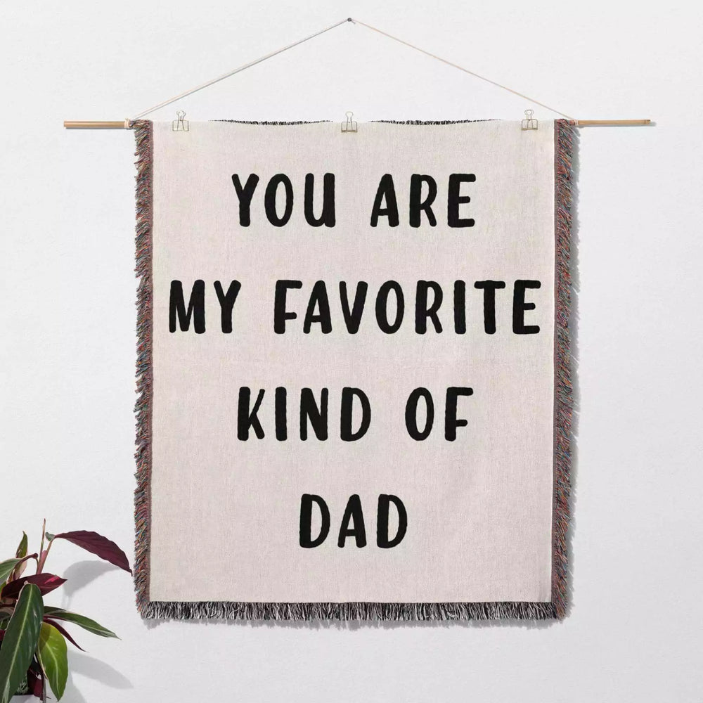 Gift for Dad for Father’s Day, Birthday, Christmas Gift Idea, Personalized Woven Throw Blanket - DesignerOllie.com