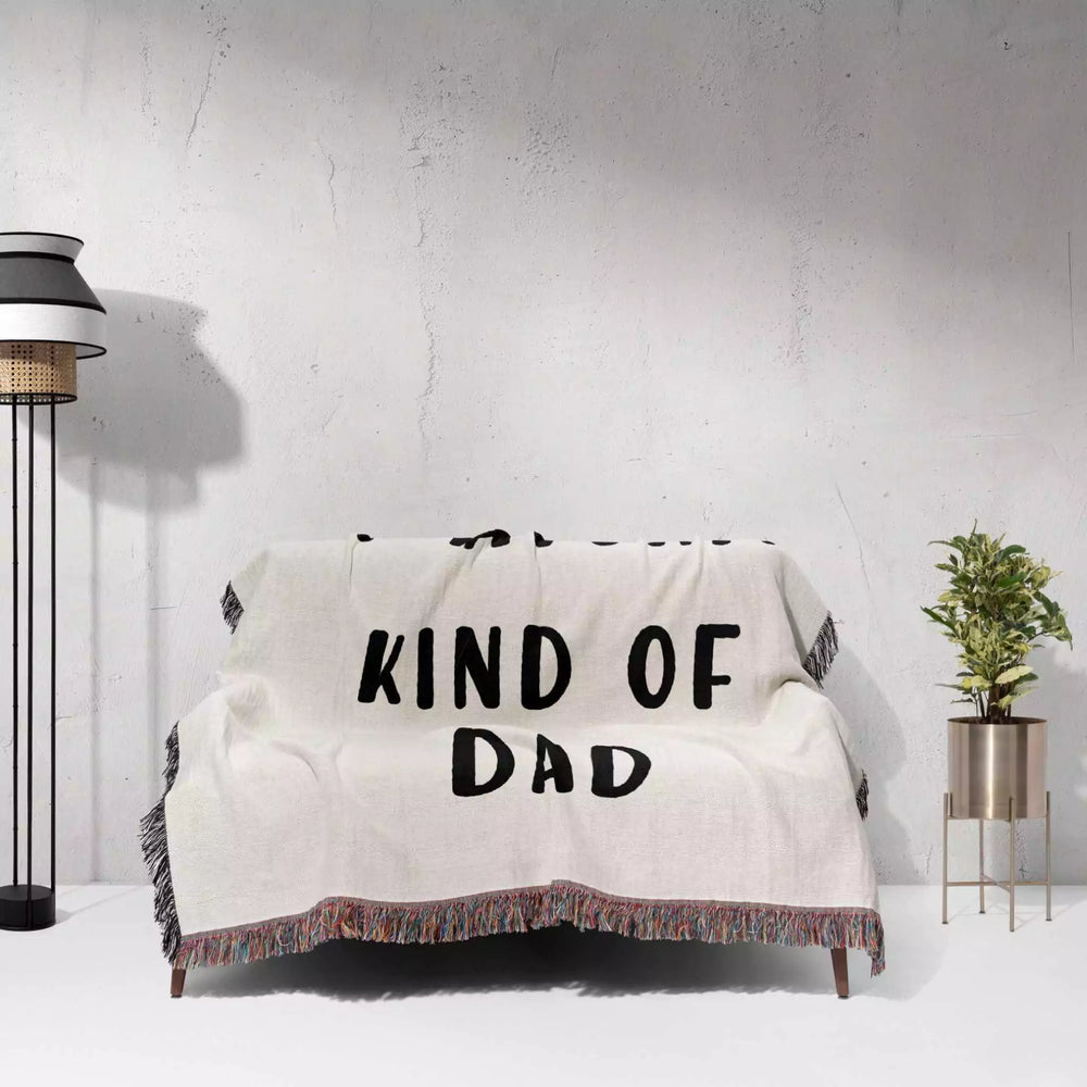 Gift for Dad for Father’s Day, Birthday, Christmas Gift Idea, Personalized Woven Throw Blanket - DesignerOllie.com