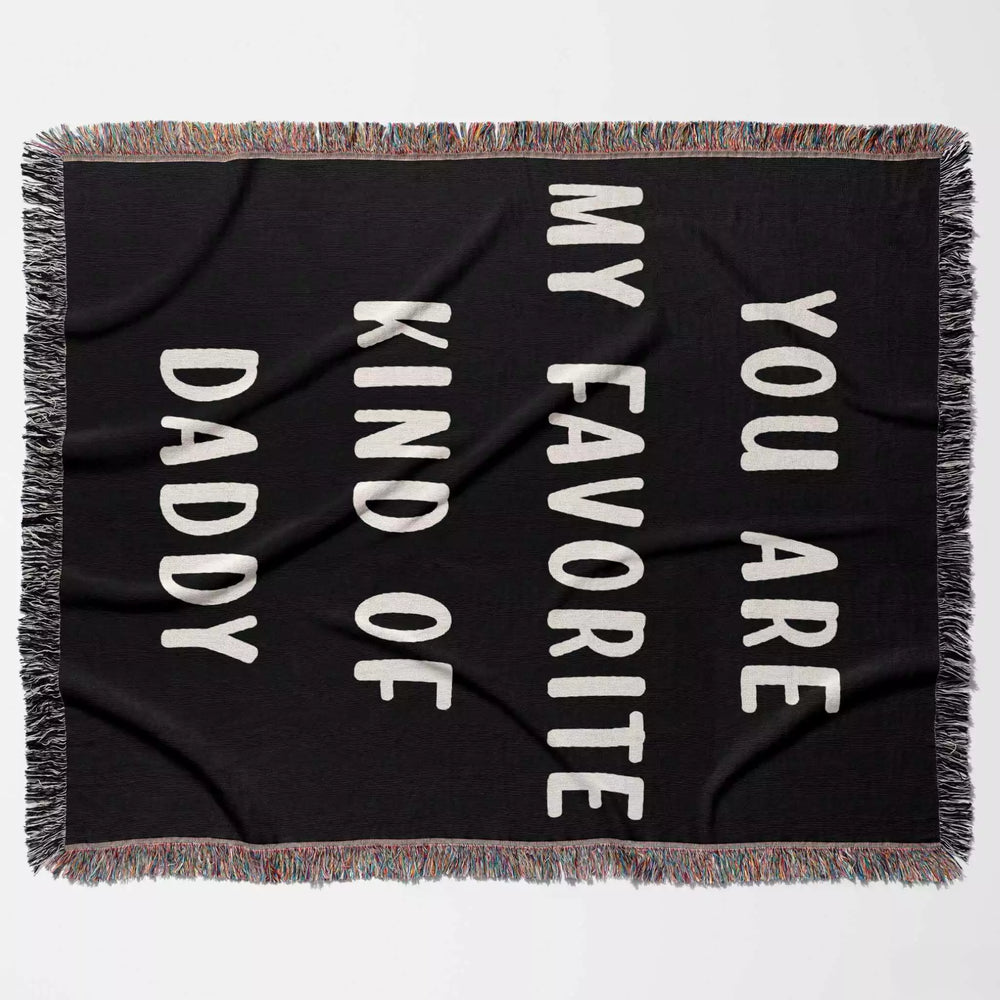 Gift for Daddy for Father’s Day, Birthday, Christmas Gift Idea, Customized Woven Throw Blanket - DesignerOllie.com